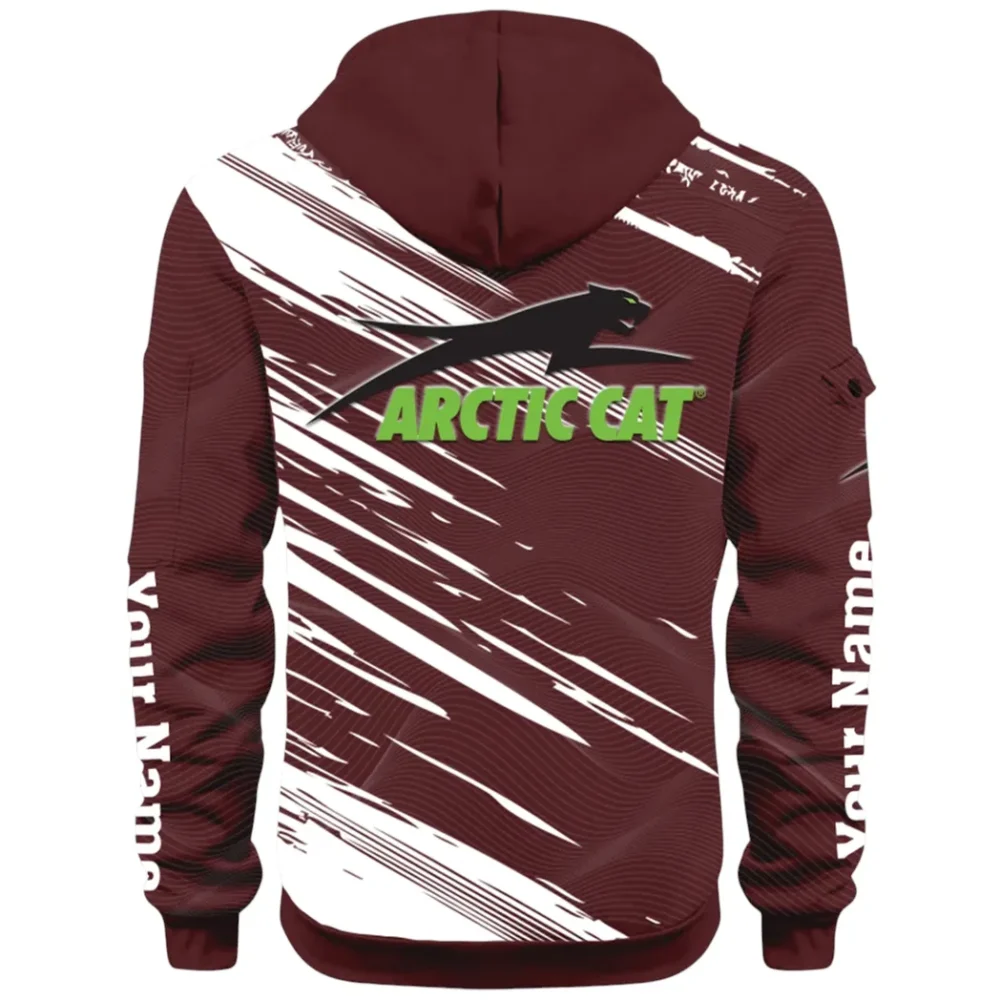 Off-Road Ride Hoodie Half Zip 3D, Durable & Casual Streetwear CAR514 - Dark Red - Image 3