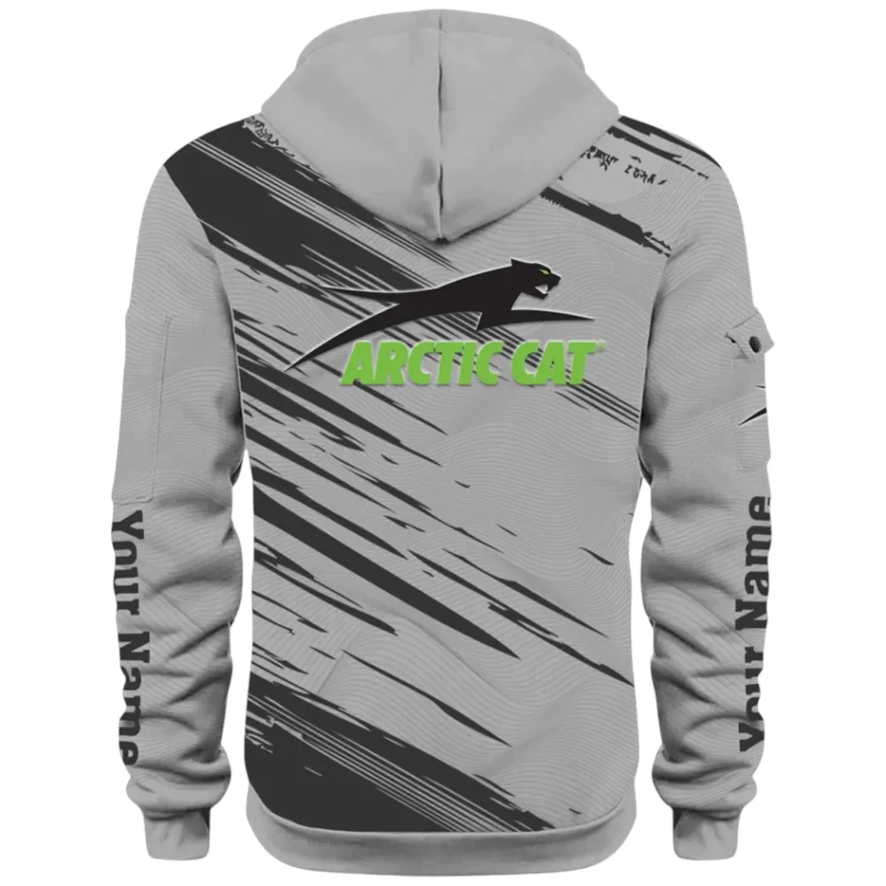 Off-Road Ride Hoodie Half Zip 3D, Durable & Casual Streetwear CAR514 - Gray - Image 3