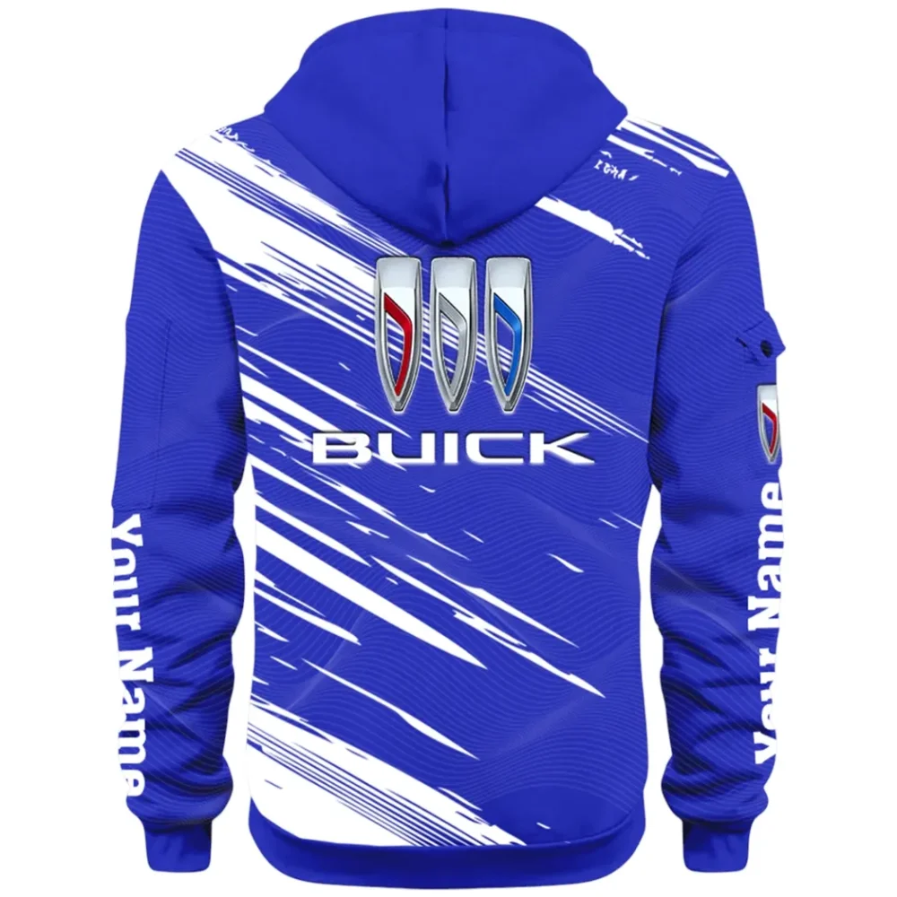 Luxury Car Hoodie Half Zip 3D, Rugged Casual Fit Hoodie CAR514 - Blue - Image 3
