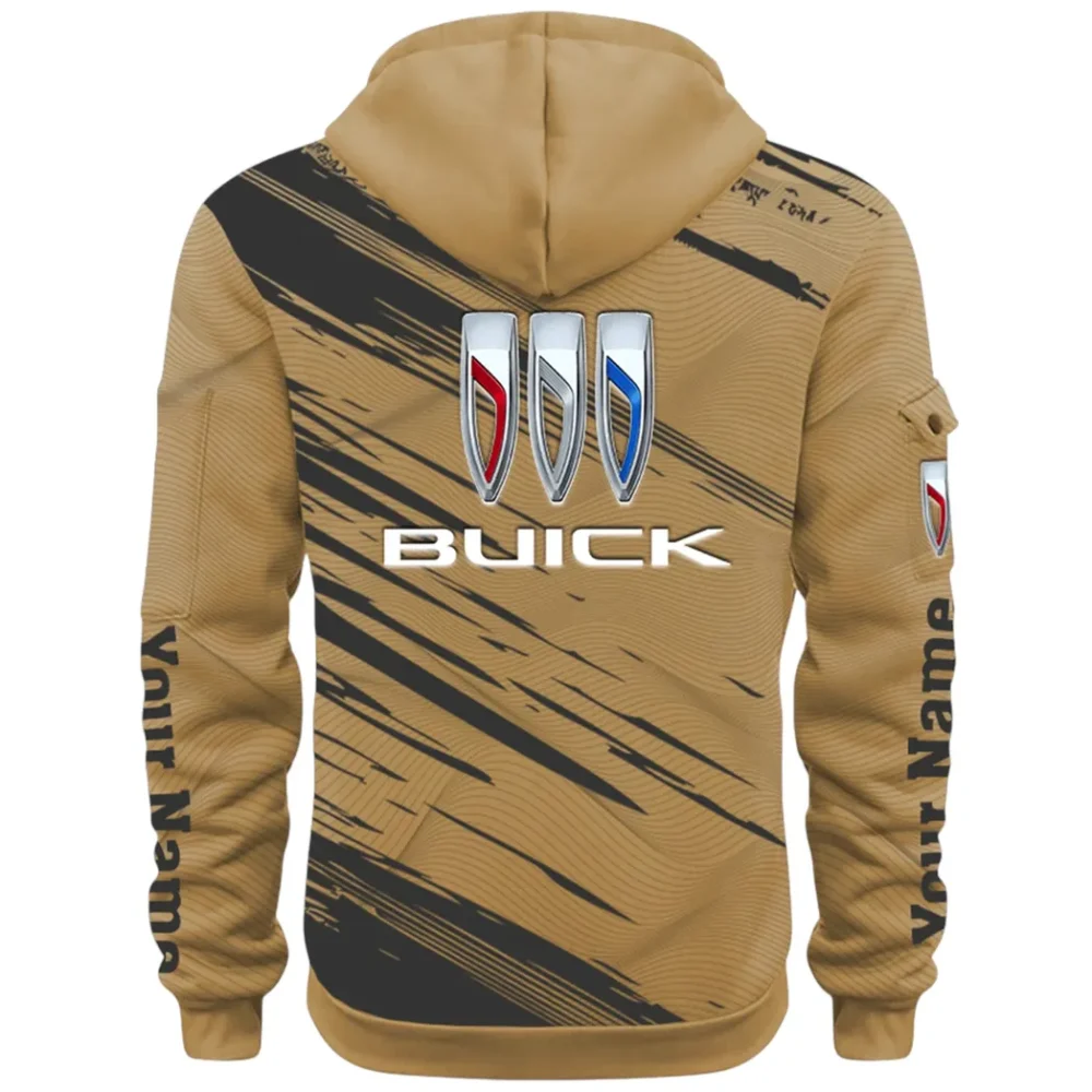 Luxury Car Hoodie Half Zip 3D, Rugged Casual Fit Hoodie CAR514 - Khaki - Image 3
