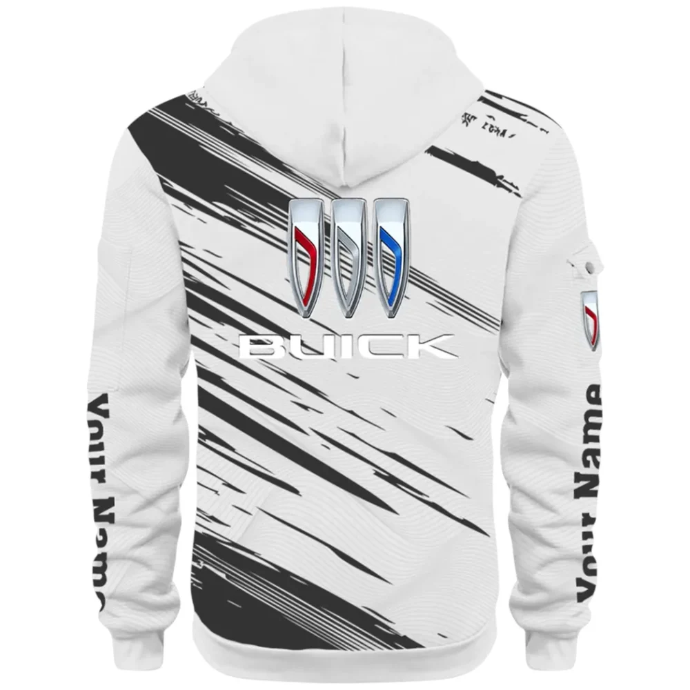 Luxury Car Hoodie Half Zip 3D, Rugged Casual Fit Hoodie CAR514 - White - Image 3