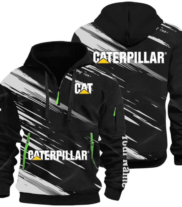 Terrain Vehicle Hoodie Half Zip 3D, Rugged Casual Fit Hoodie CAR514 - Black
