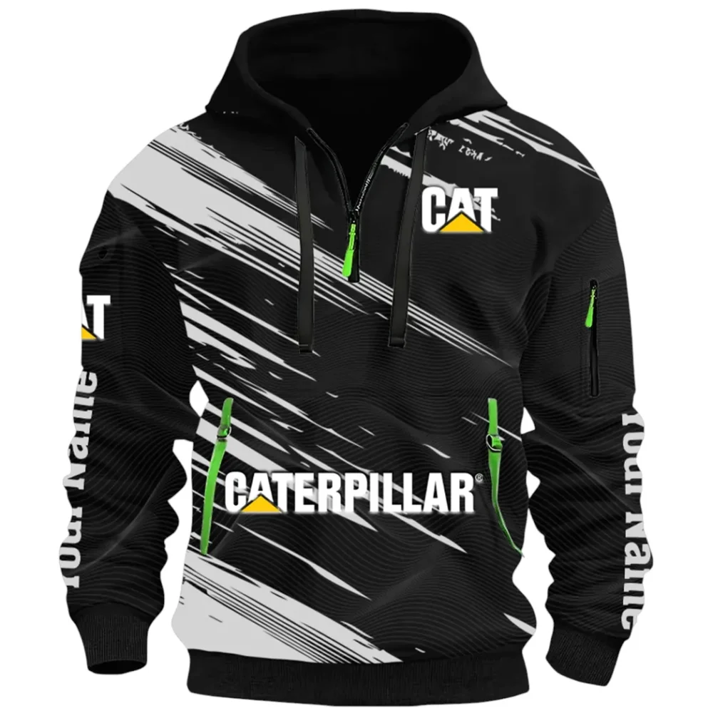 Terrain Vehicle Hoodie Half Zip 3D, Rugged Casual Fit Hoodie CAR514 - Black - Image 2