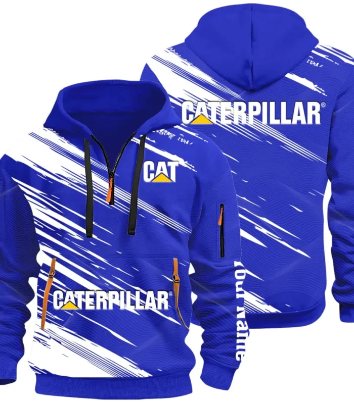 Terrain Vehicle Hoodie Half Zip 3D, Rugged Casual Fit Hoodie CAR514 - Blue