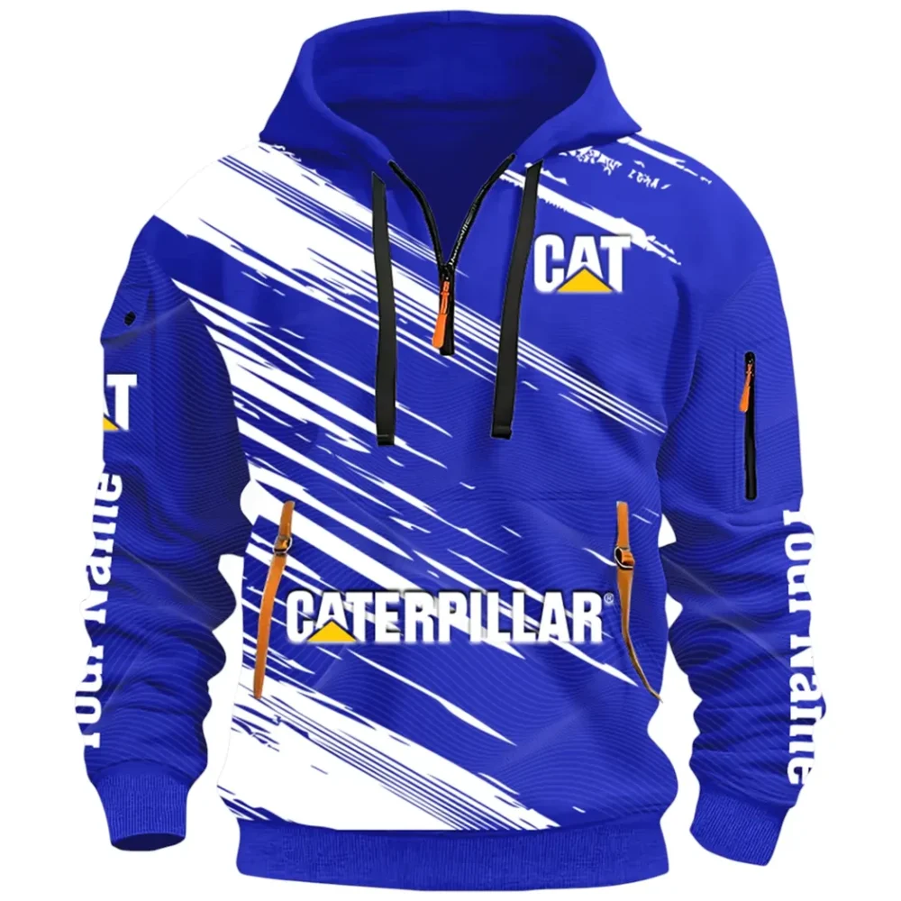 Terrain Vehicle Hoodie Half Zip 3D, Rugged Casual Fit Hoodie CAR514 - Blue - Image 2