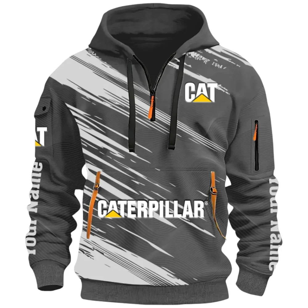 Terrain Vehicle Hoodie Half Zip 3D, Rugged Casual Fit Hoodie CAR514 - Dark Gray - Image 2