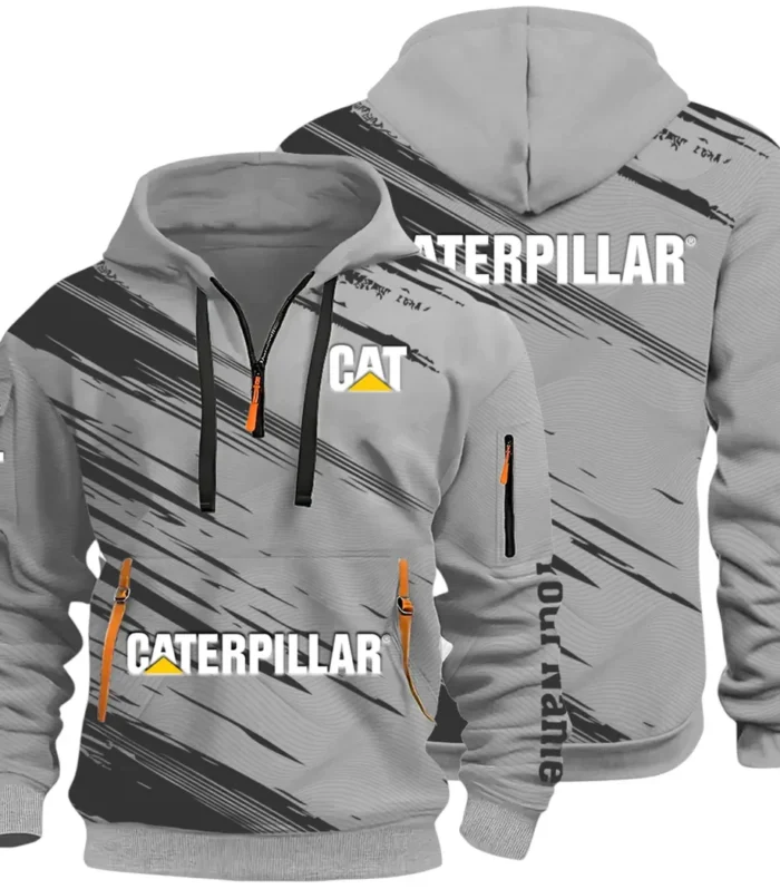 Terrain Vehicle Hoodie Half Zip 3D, Rugged Casual Fit Hoodie CAR514 - Gray