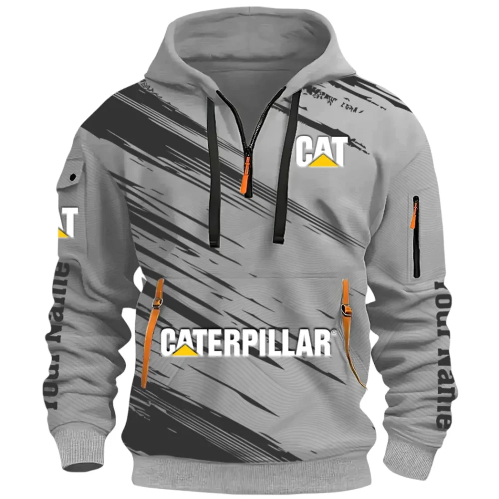 Terrain Vehicle Hoodie Half Zip 3D, Rugged Casual Fit Hoodie CAR514 - Gray - Image 2