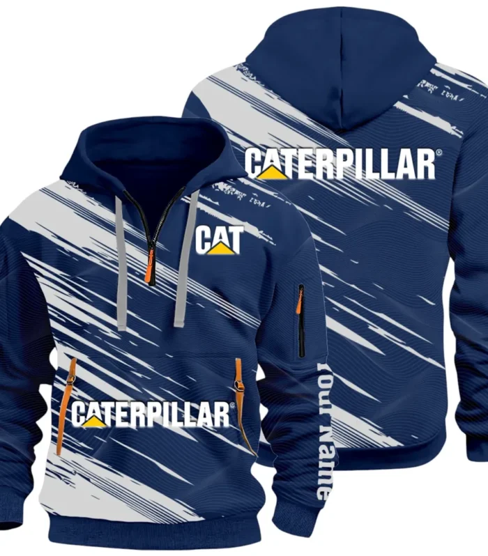 Terrain Vehicle Hoodie Half Zip 3D, Rugged Casual Fit Hoodie CAR514 - Navy