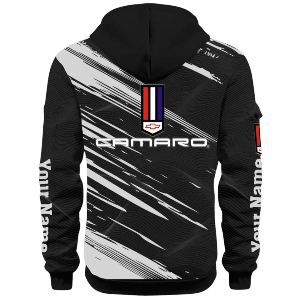 American Speed Car Hoodie Half Zip 3D, Classic Comfortable Hoodie Style CAR514 - Black - Image 3