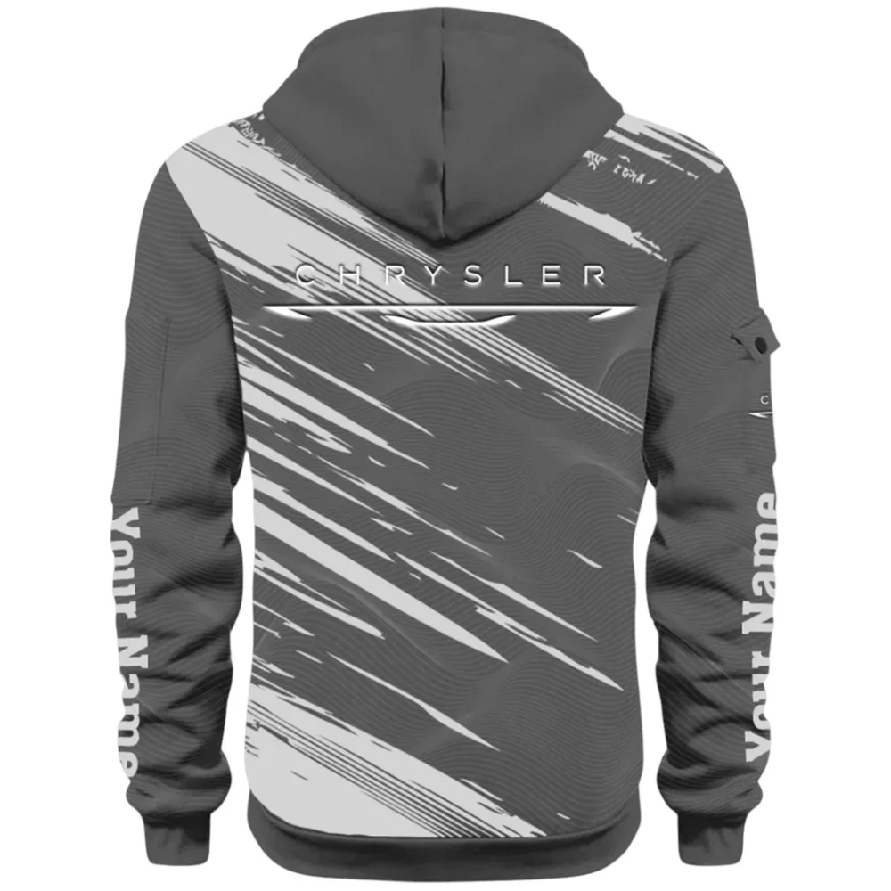 Full-Size Car Hoodie Half Zip 3D, Urban Style & Relaxed Fit Hoodie CAR514 - Dark Gray - Image 3