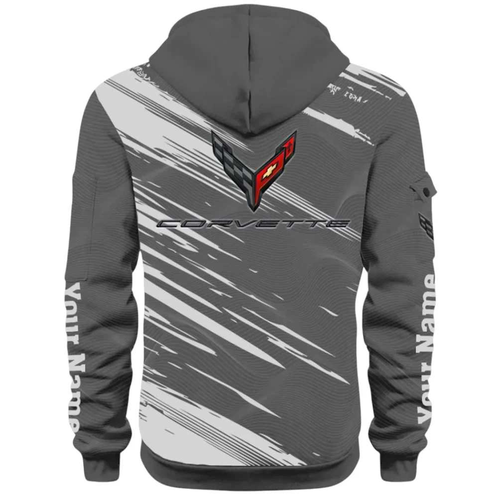 American Supercar Hoodie Half Zip 3D, Lightweight & Casual Comfort Hoodie CAR514 - Dark Gray - Image 3