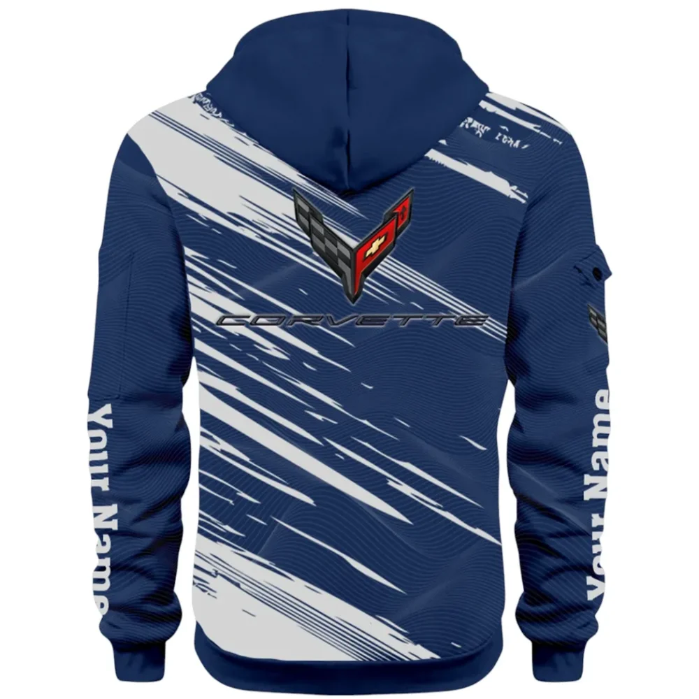 American Supercar Hoodie Half Zip 3D, Lightweight & Casual Comfort Hoodie CAR514 - Navy - Image 3