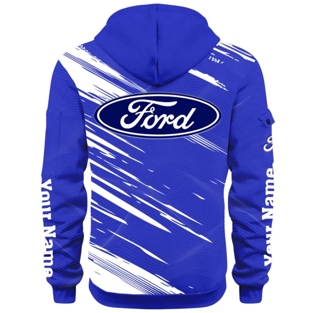 American Classic Hoodie Half Zip 3D, Everyday Comfortable Hoodie CAR514 - Blue - Image 3