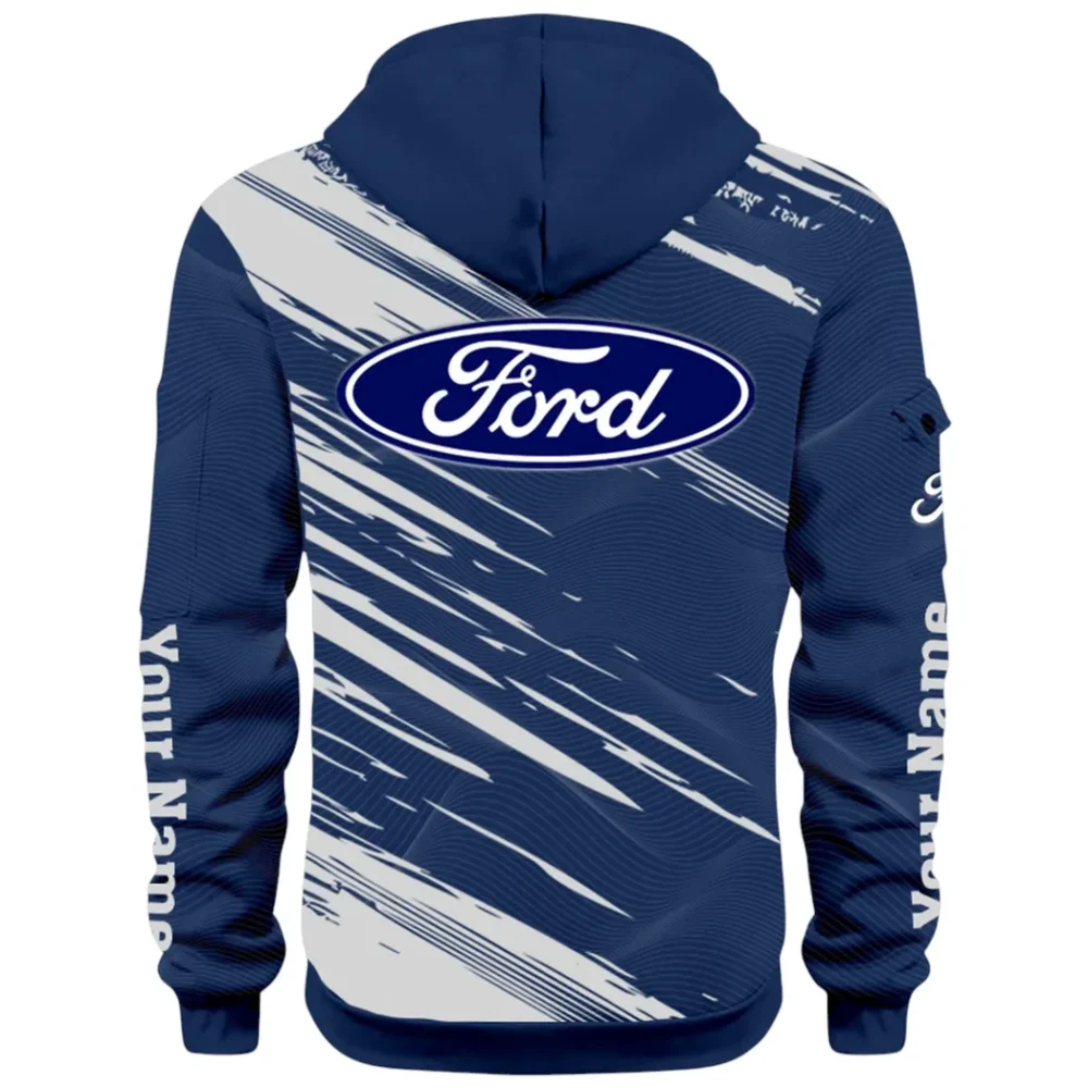 American Classic Hoodie Half Zip 3D, Everyday Comfortable Hoodie CAR514 - Navy - Image 3