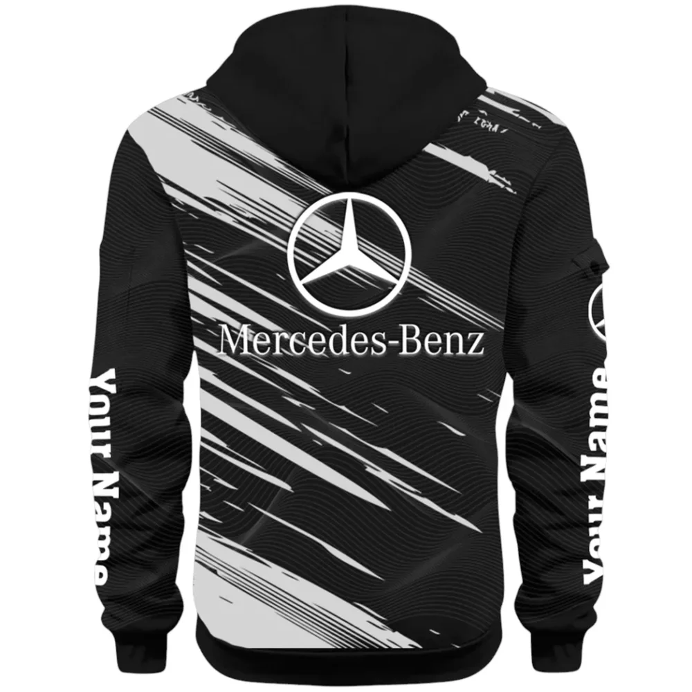 Business-Class Auto Hoodie Half Zip 3D, Adventure-Ready Streetwear CAR514 - Black - Image 3