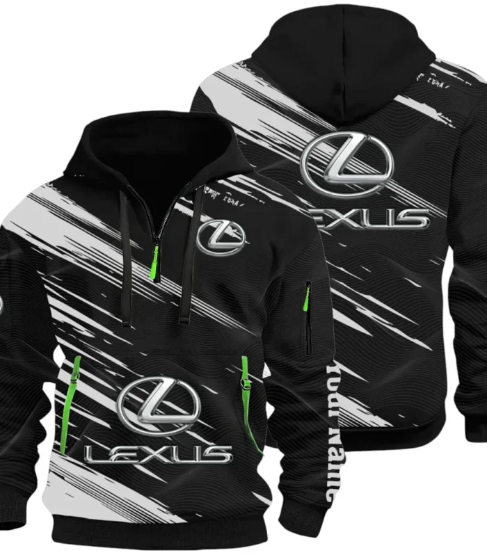 Grand Touring Auto Hoodie Half Zip 3D, Casual Fit for Everyday Wear Hoodie CAR514 - Black