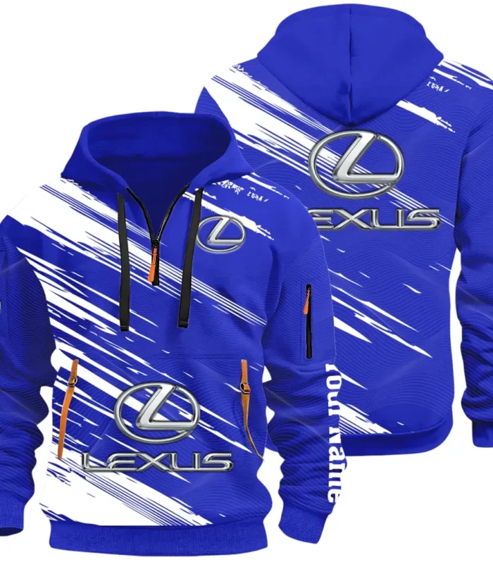 Grand Touring Auto Hoodie Half Zip 3D, Casual Fit for Everyday Wear Hoodie CAR514 - Blue