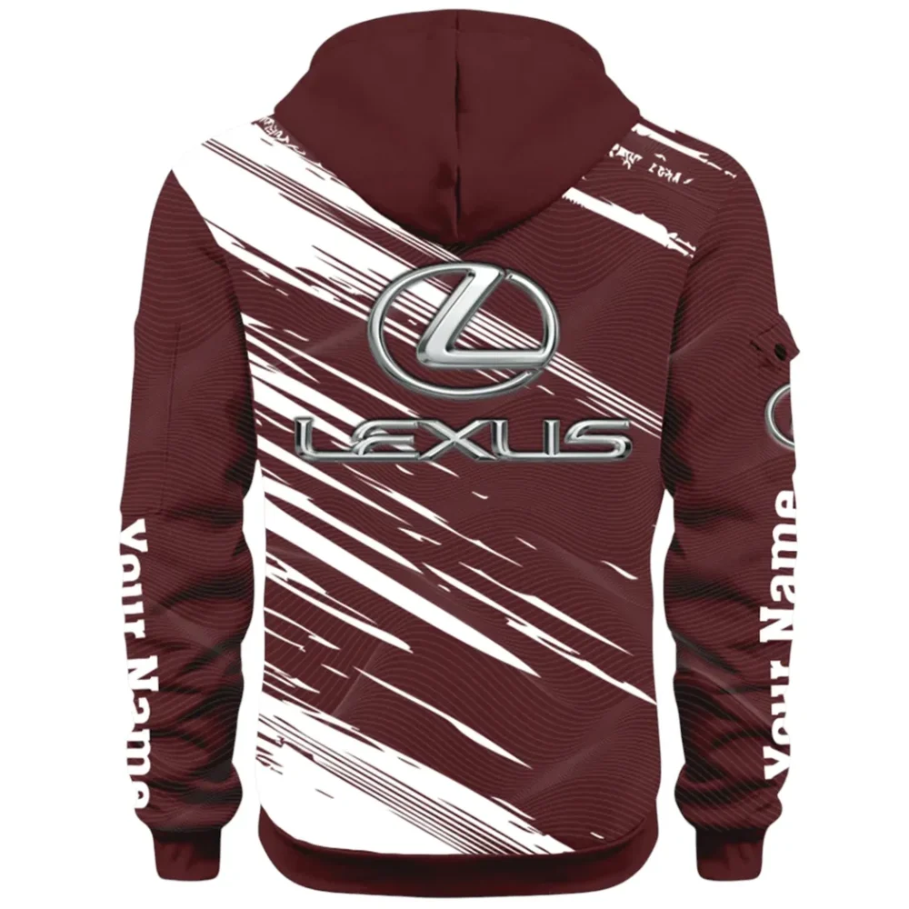 Grand Touring Auto Hoodie Half Zip 3D, Casual Fit for Everyday Wear Hoodie CAR514 - Dark Red - Image 3