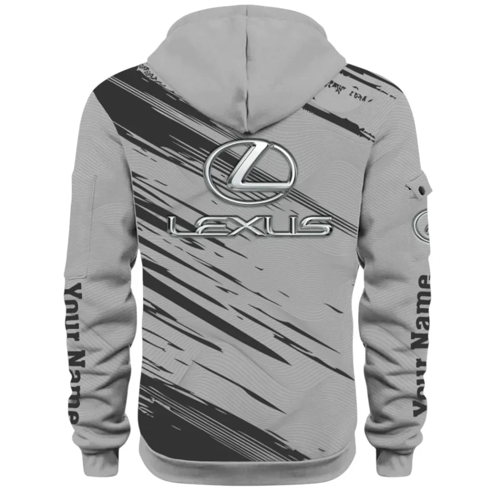 Grand Touring Auto Hoodie Half Zip 3D, Casual Fit for Everyday Wear Hoodie CAR514 - Gray - Image 3