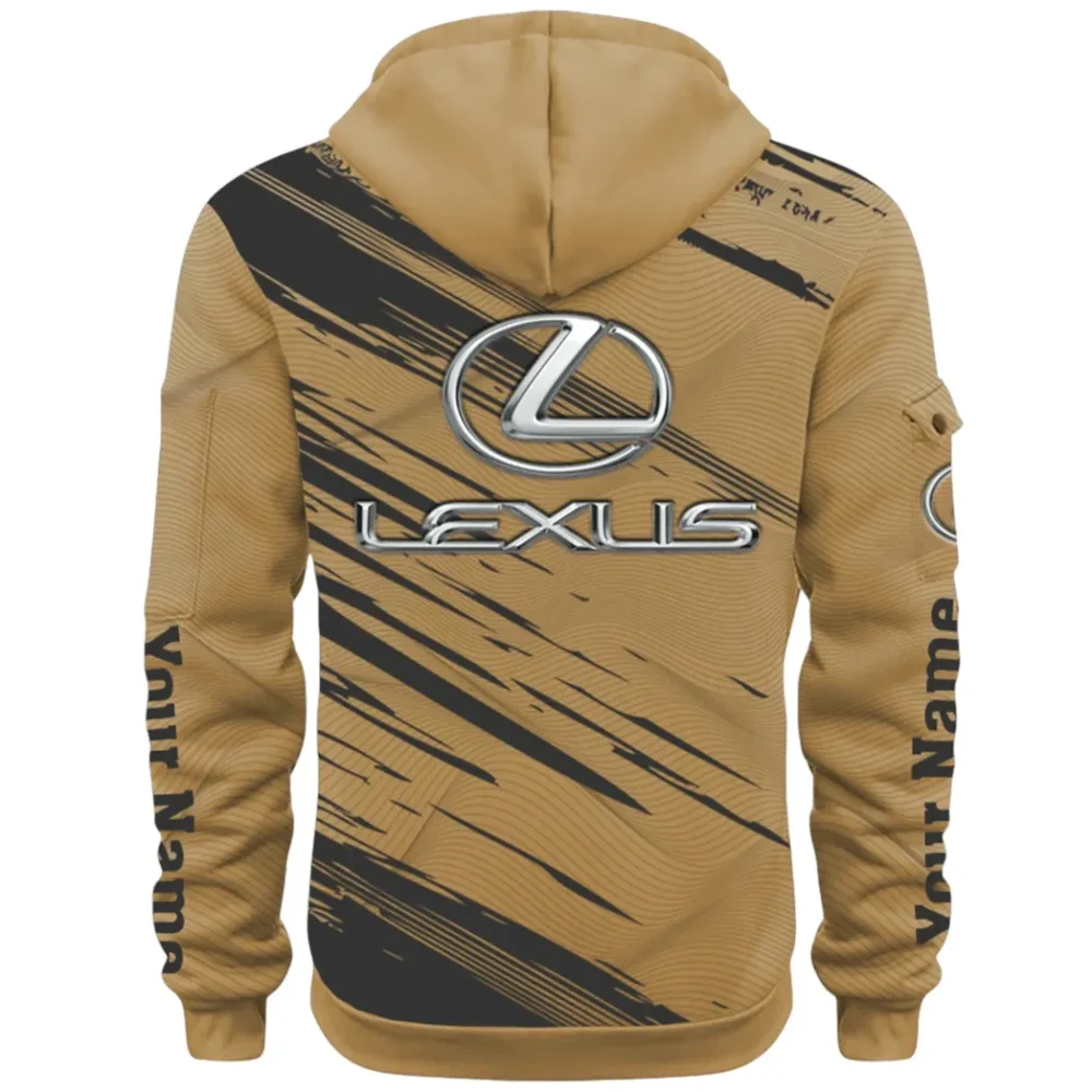 Grand Touring Auto Hoodie Half Zip 3D, Casual Fit for Everyday Wear Hoodie CAR514 - Khaki - Image 3