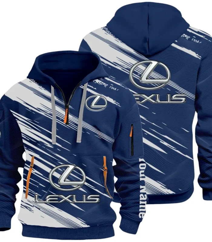 Grand Touring Auto Hoodie Half Zip 3D, Casual Fit for Everyday Wear Hoodie CAR514 - Navy