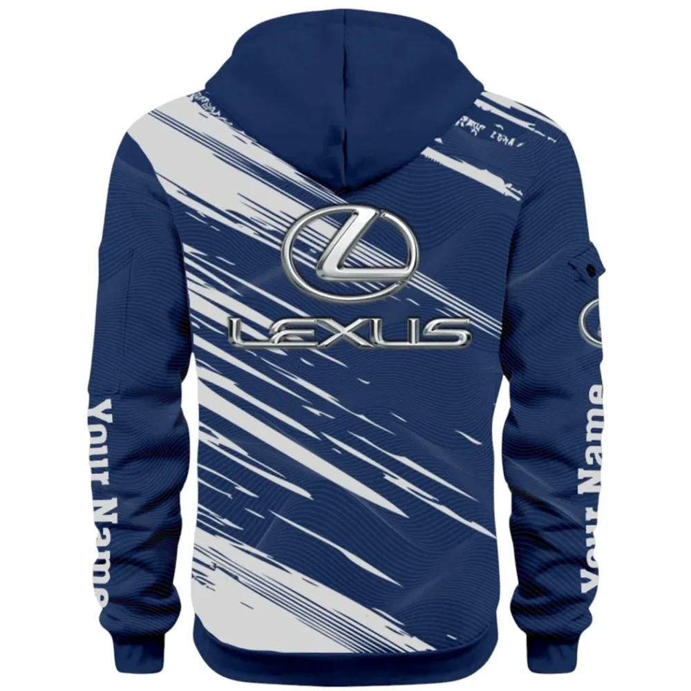 Grand Touring Auto Hoodie Half Zip 3D, Casual Fit for Everyday Wear Hoodie CAR514 - Navy - Image 3