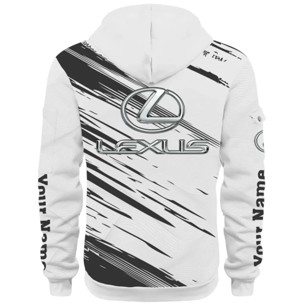 Grand Touring Auto Hoodie Half Zip 3D, Casual Fit for Everyday Wear Hoodie CAR514 - White - Image 3