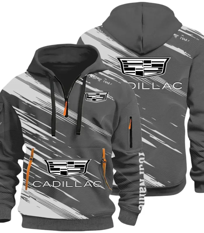 Refined Classic Ride Hoodie Half Zip 3D, Durable & Casual Streetwear CAR514 - Dark Gray