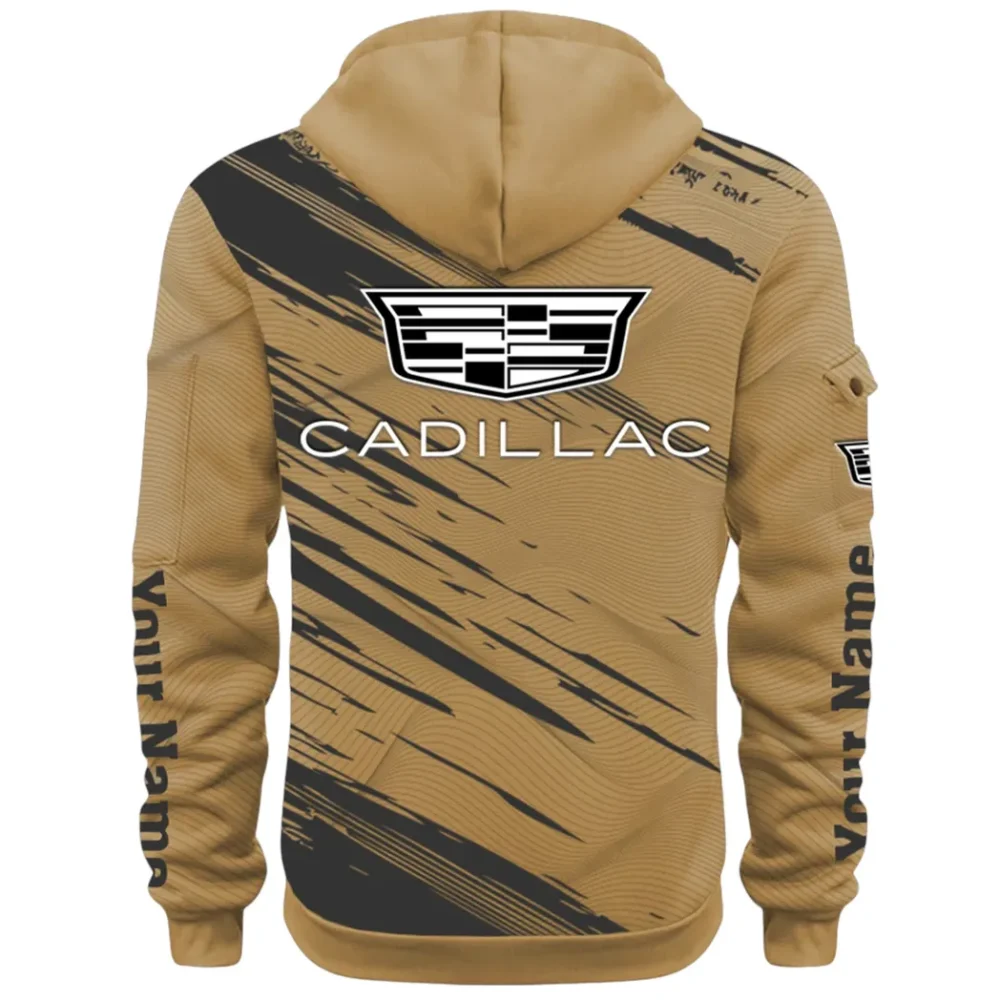 Refined Classic Ride Hoodie Half Zip 3D, Durable & Casual Streetwear CAR514 - Khaki - Image 3