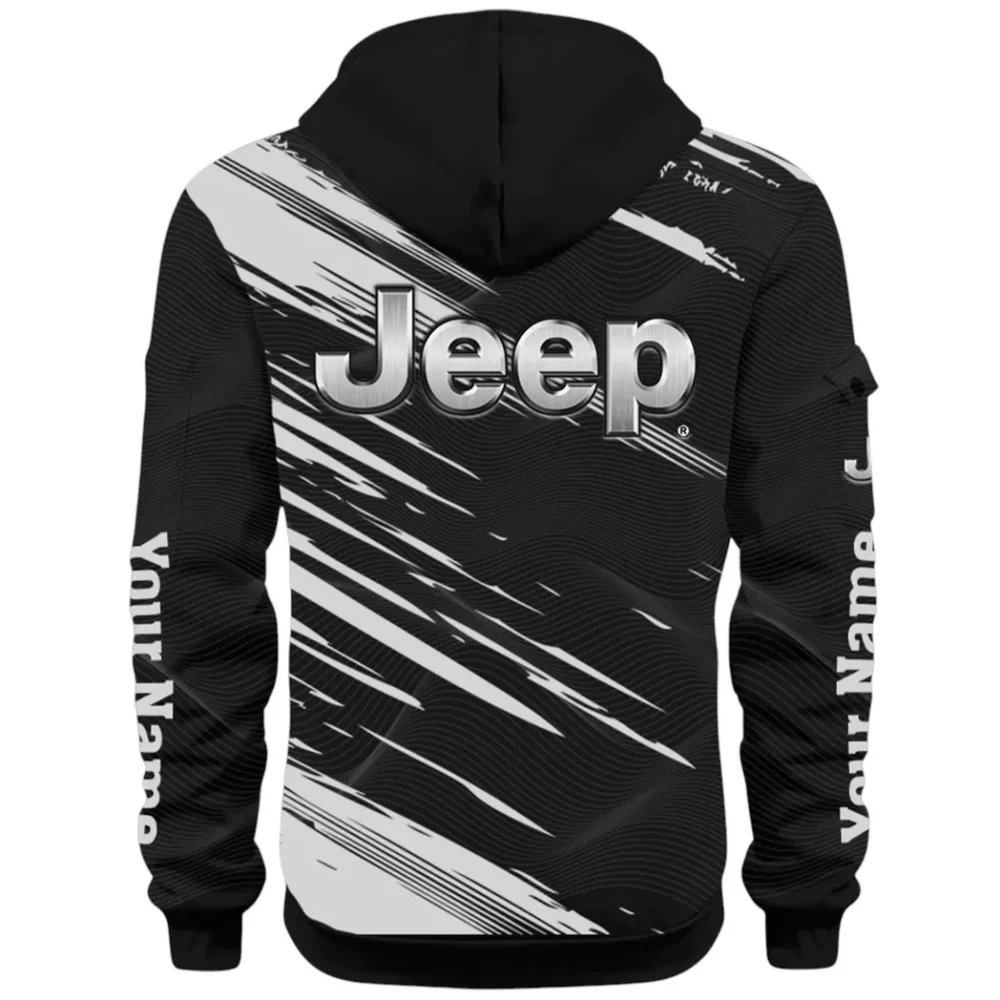 Adventure Utility Vehicle Hoodie Half Zip 3D, Adventure-Ready Streetwear CAR514 - Black - Image 3