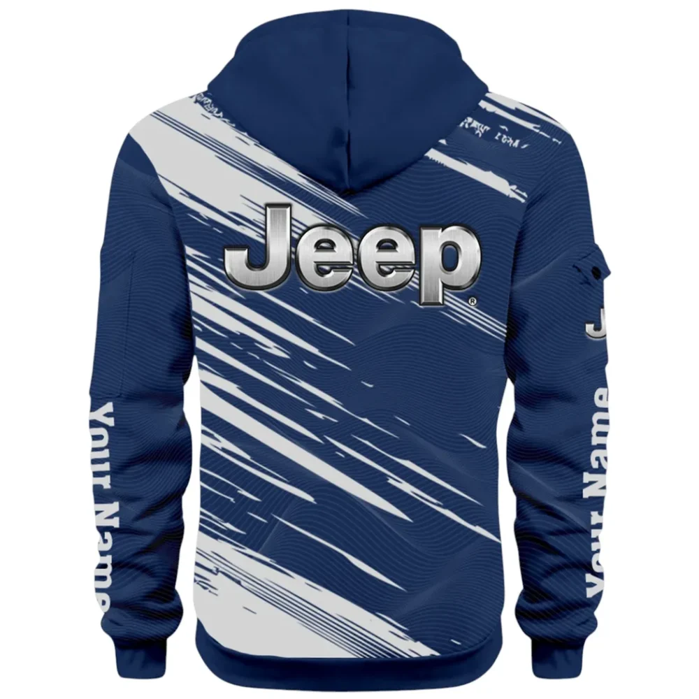 Adventure Utility Vehicle Hoodie Half Zip 3D, Adventure-Ready Streetwear CAR514 - Navy - Image 3