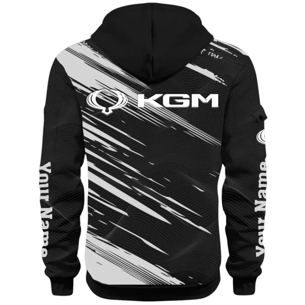 Racing Auto Hoodie Half Zip 3D, Casual Street-Ready Hoodie CAR514 - Black - Image 3