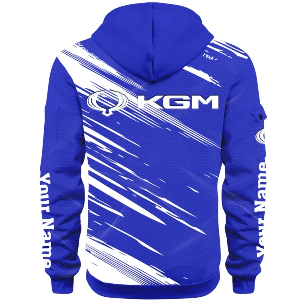 Racing Auto Hoodie Half Zip 3D, Casual Street-Ready Hoodie CAR514 - Blue - Image 3