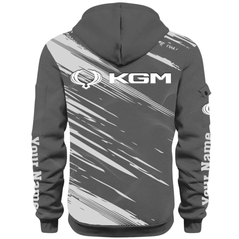 Racing Auto Hoodie Half Zip 3D, Casual Street-Ready Hoodie CAR514 - Dark Gray - Image 3