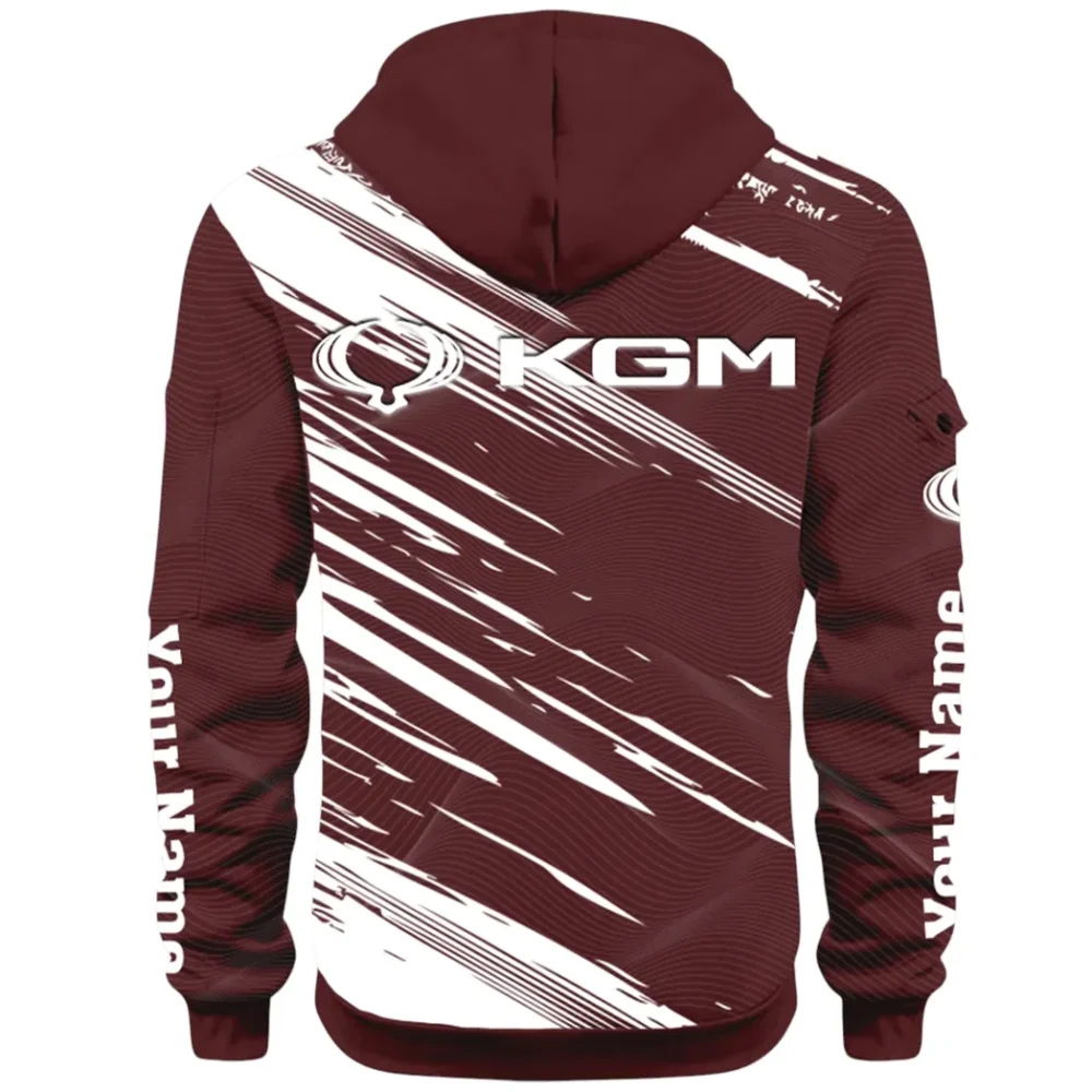 Racing Auto Hoodie Half Zip 3D, Casual Street-Ready Hoodie CAR514 - Dark Red - Image 3