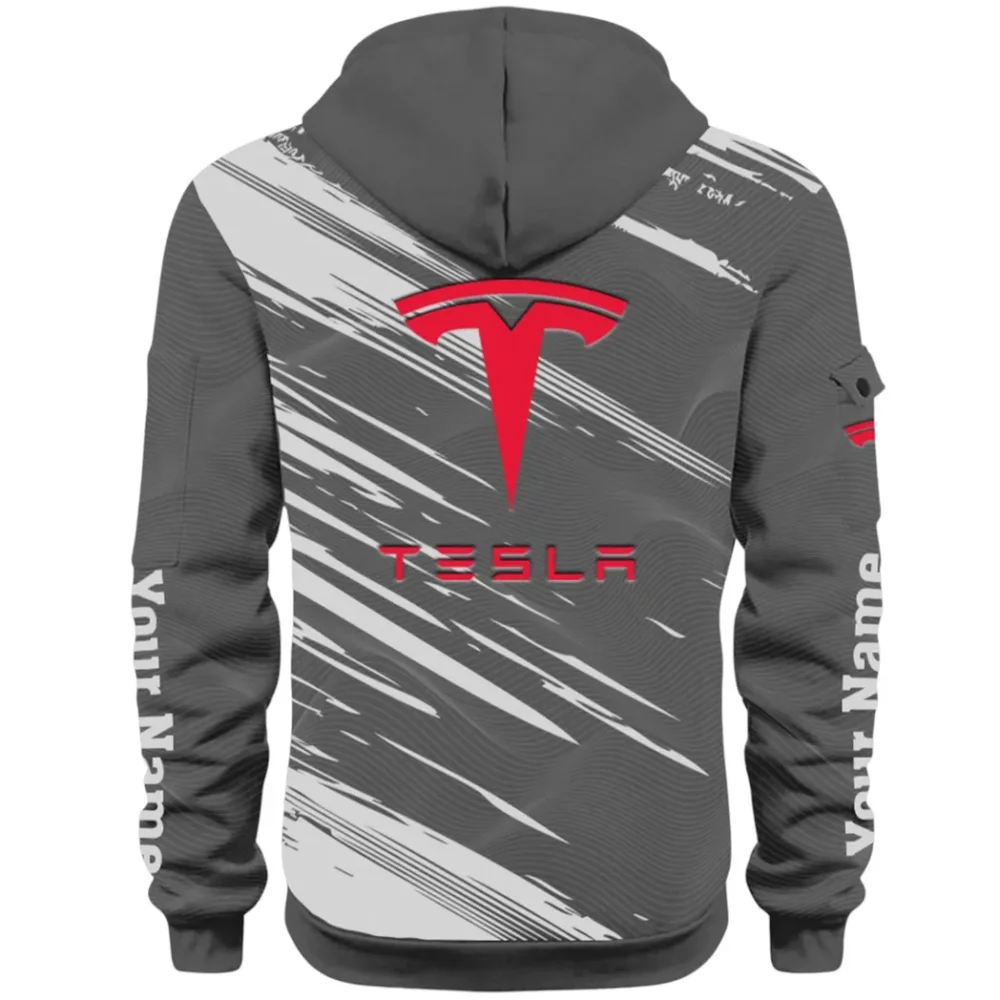 High-Tech Auto Hoodie Half Zip 3D, Rugged Casual Fit Hoodie CAR514 - Dark Gray - Image 3
