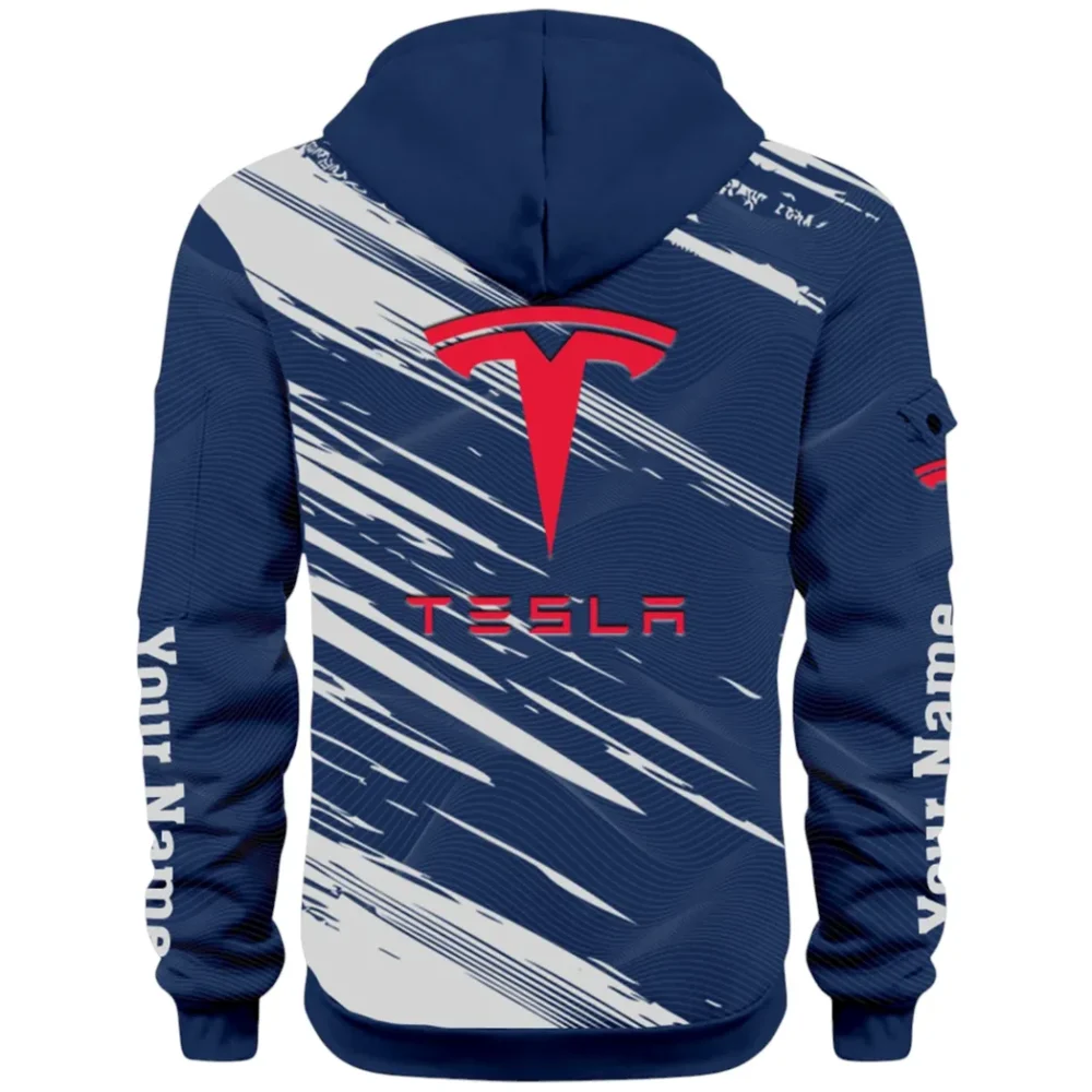 High-Tech Auto Hoodie Half Zip 3D, Rugged Casual Fit Hoodie CAR514 - Navy - Image 3