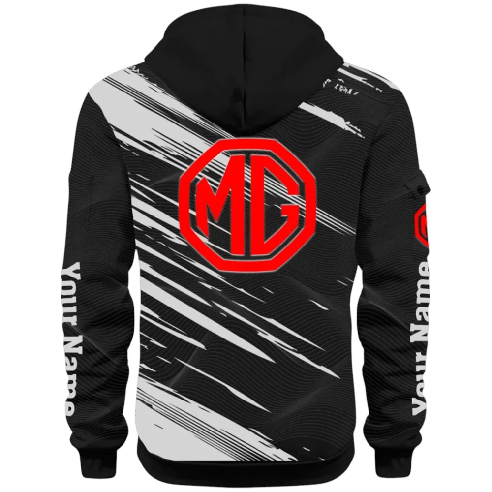 Compact Roadster Hoodie Half Zip 3D, Adventure-Ready Streetwear CAR514 - Black - Image 3
