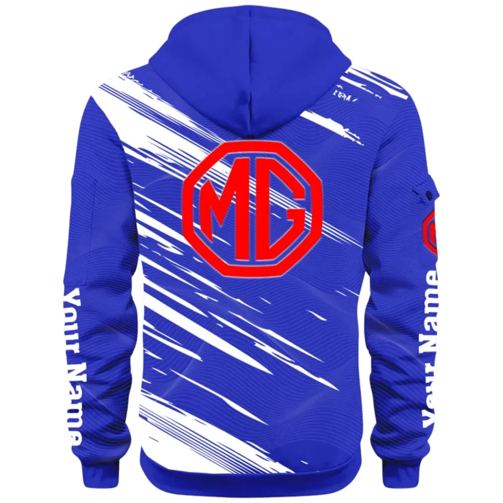 Compact Roadster Hoodie Half Zip 3D, Adventure-Ready Streetwear CAR514 - Blue - Image 3