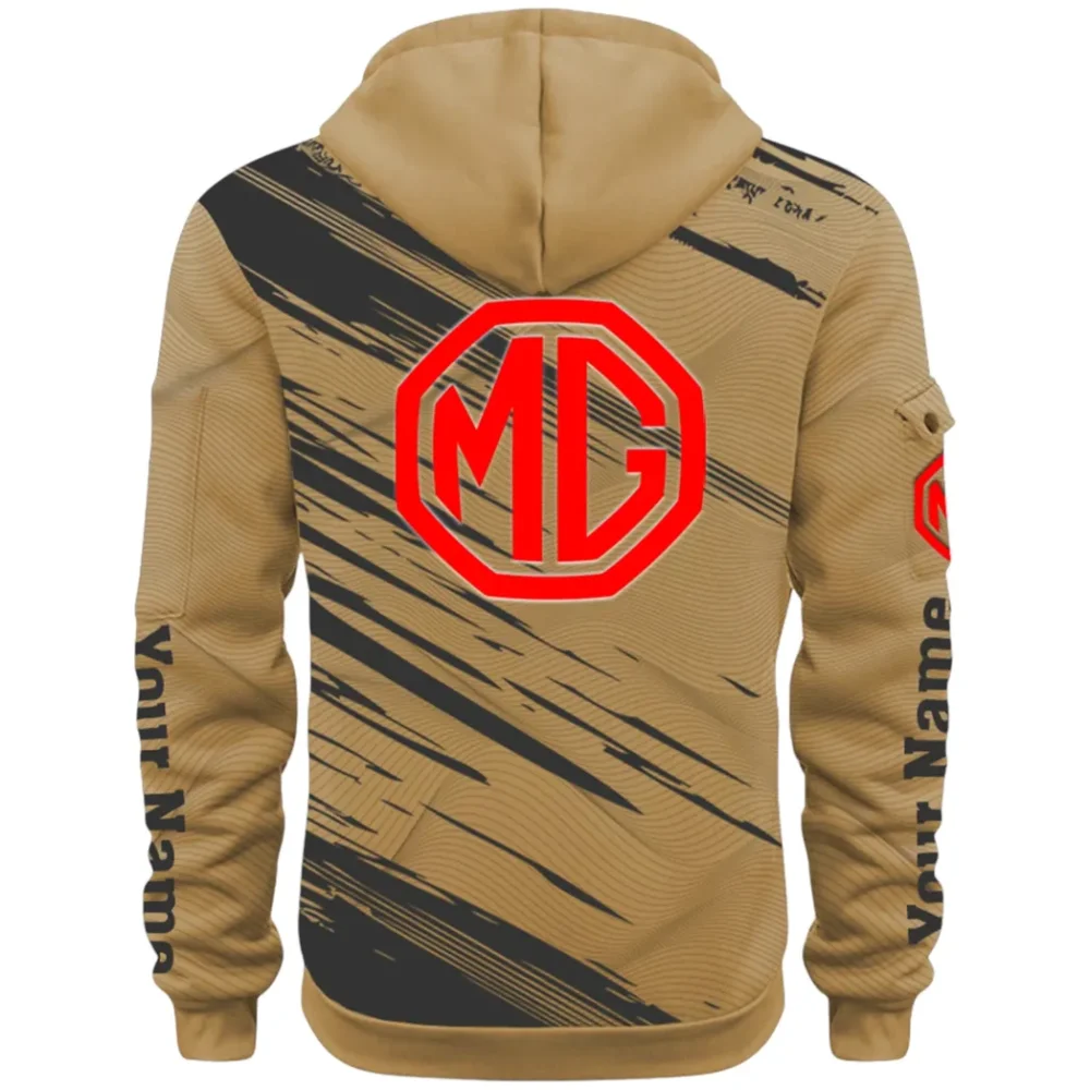 Compact Roadster Hoodie Half Zip 3D, Adventure-Ready Streetwear CAR514 - Khaki - Image 3