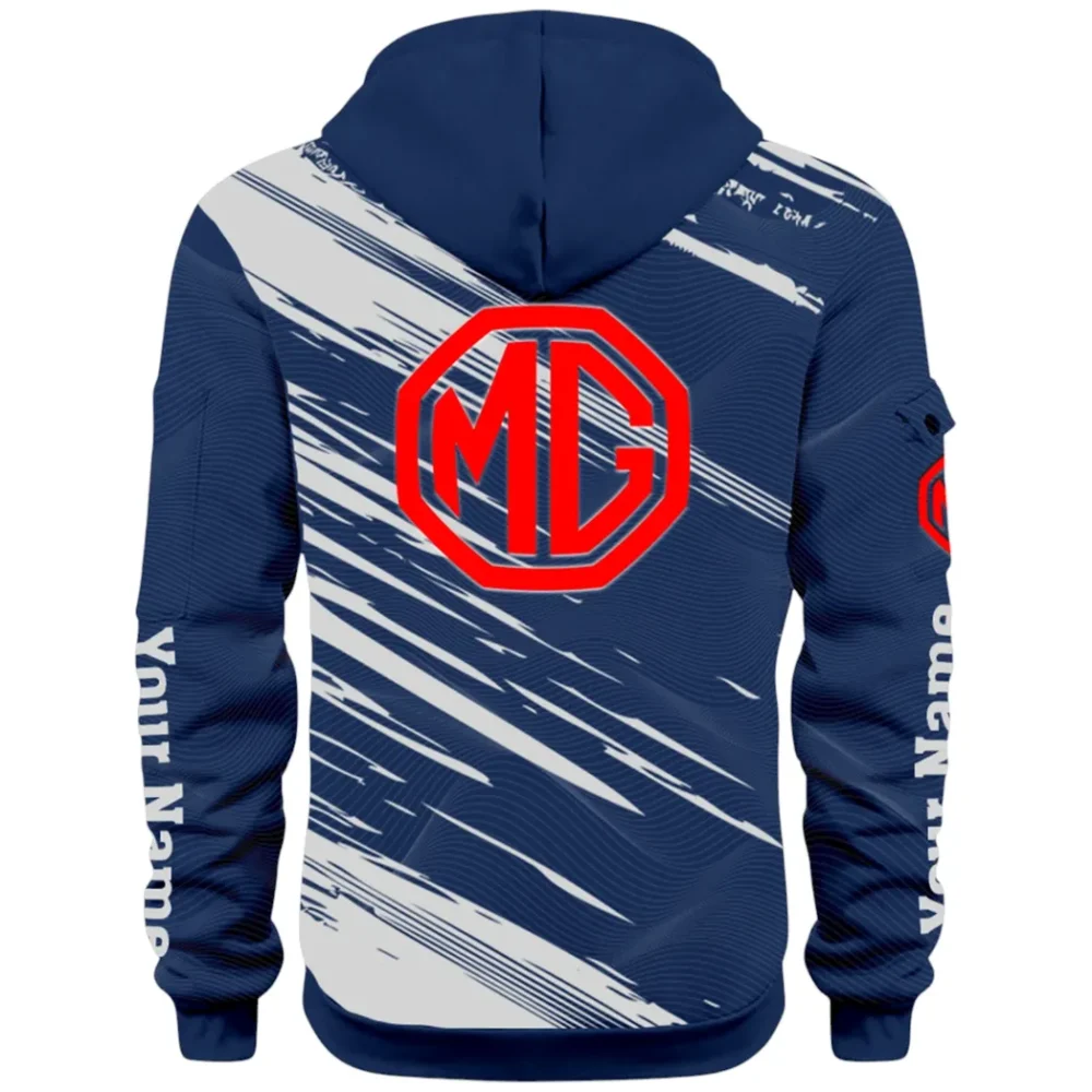 Compact Roadster Hoodie Half Zip 3D, Adventure-Ready Streetwear CAR514 - Navy - Image 3