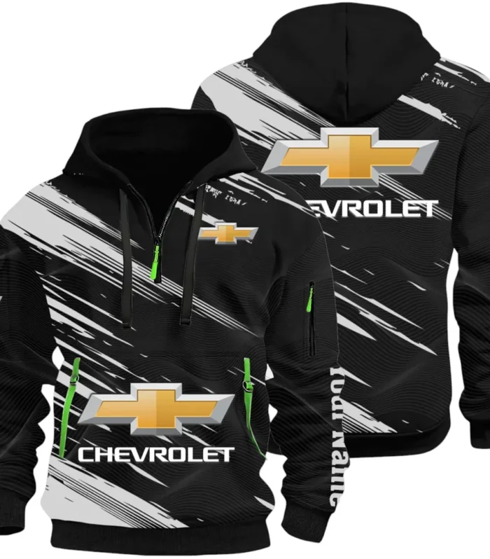 Modern Crossover Hoodie Half Zip 3D, Casual Fit for Everyday Wear Hoodie CAR514 - Black