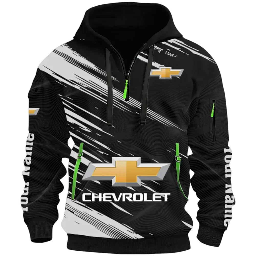 Modern Crossover Hoodie Half Zip 3D, Casual Fit for Everyday Wear Hoodie CAR514 - Black - Image 2