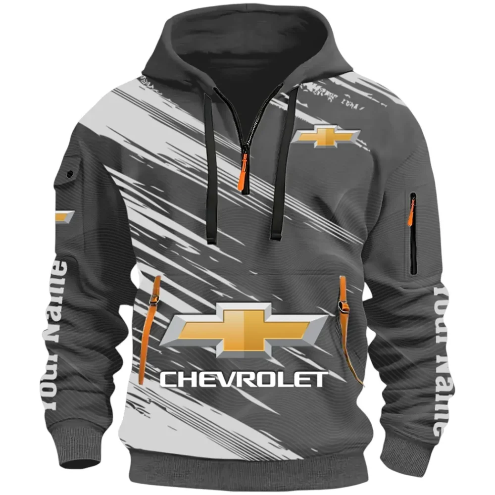 Modern Crossover Hoodie Half Zip 3D, Casual Fit for Everyday Wear Hoodie CAR514 - Dark Gray - Image 2
