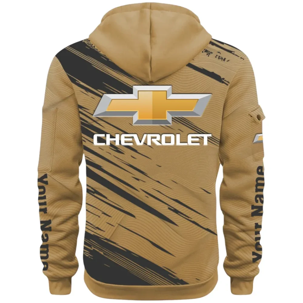 Modern Crossover Hoodie Half Zip 3D, Casual Fit for Everyday Wear Hoodie CAR514 - Khaki - Image 3
